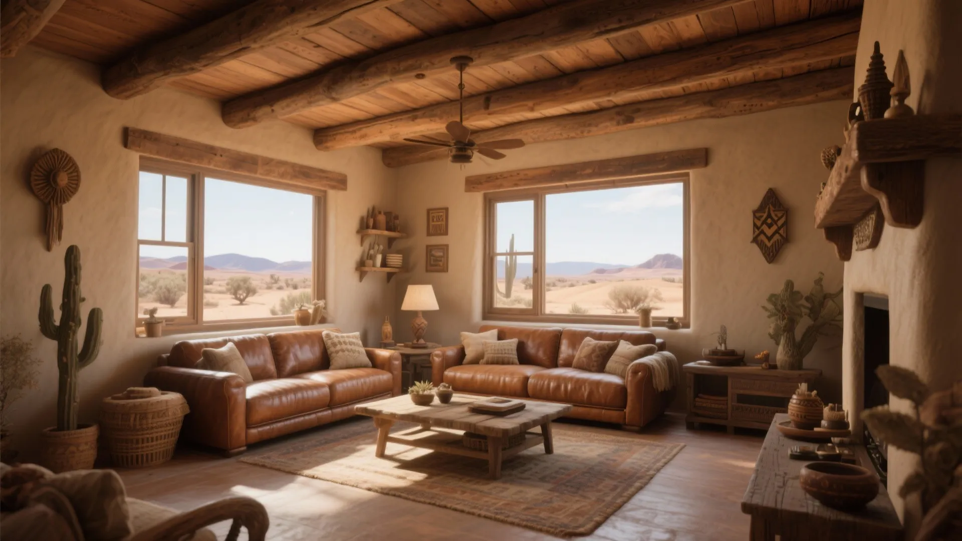 3. Exposed Wooden Ceiling Beams