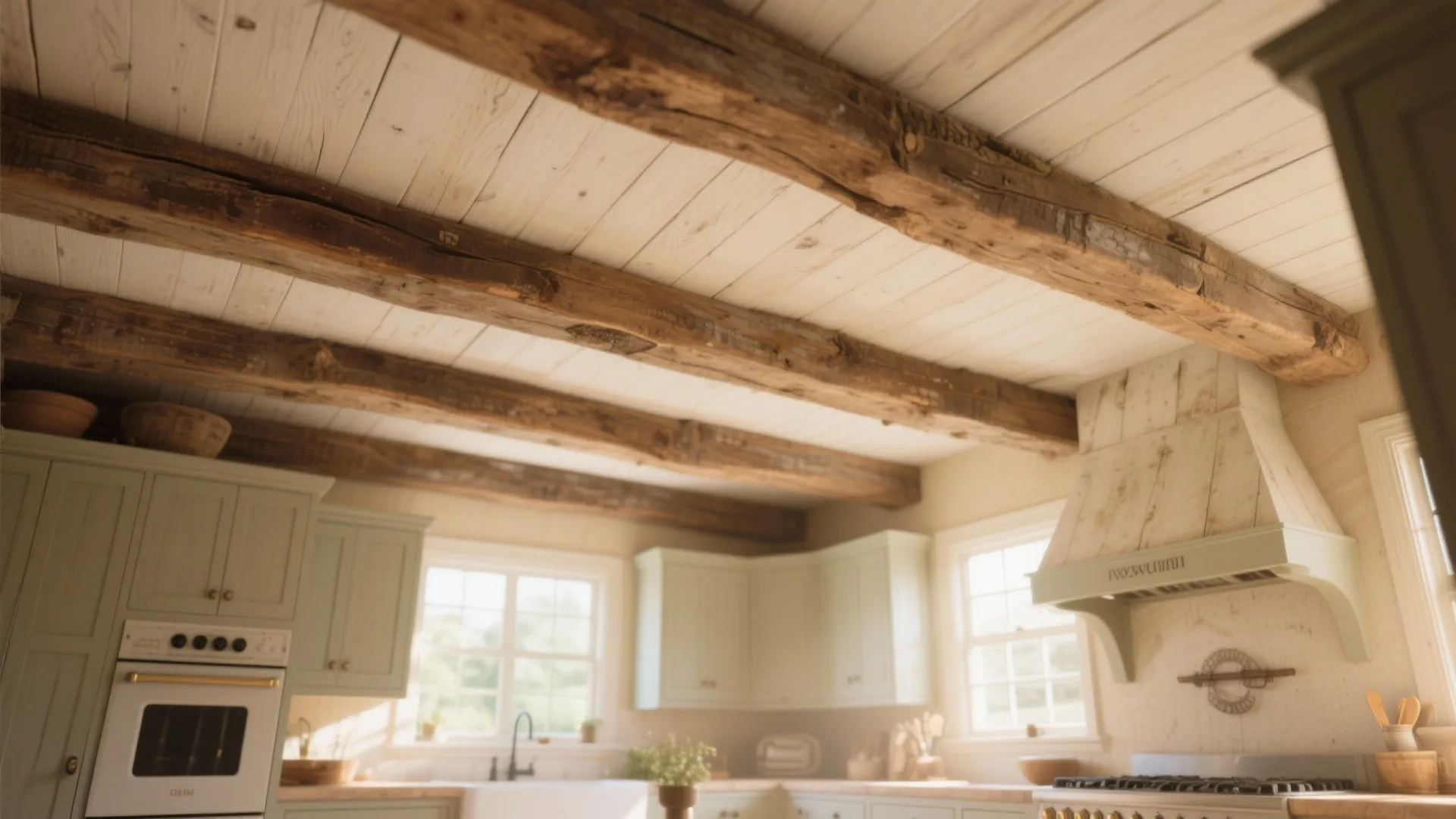 1. Exposed Wooden Beams