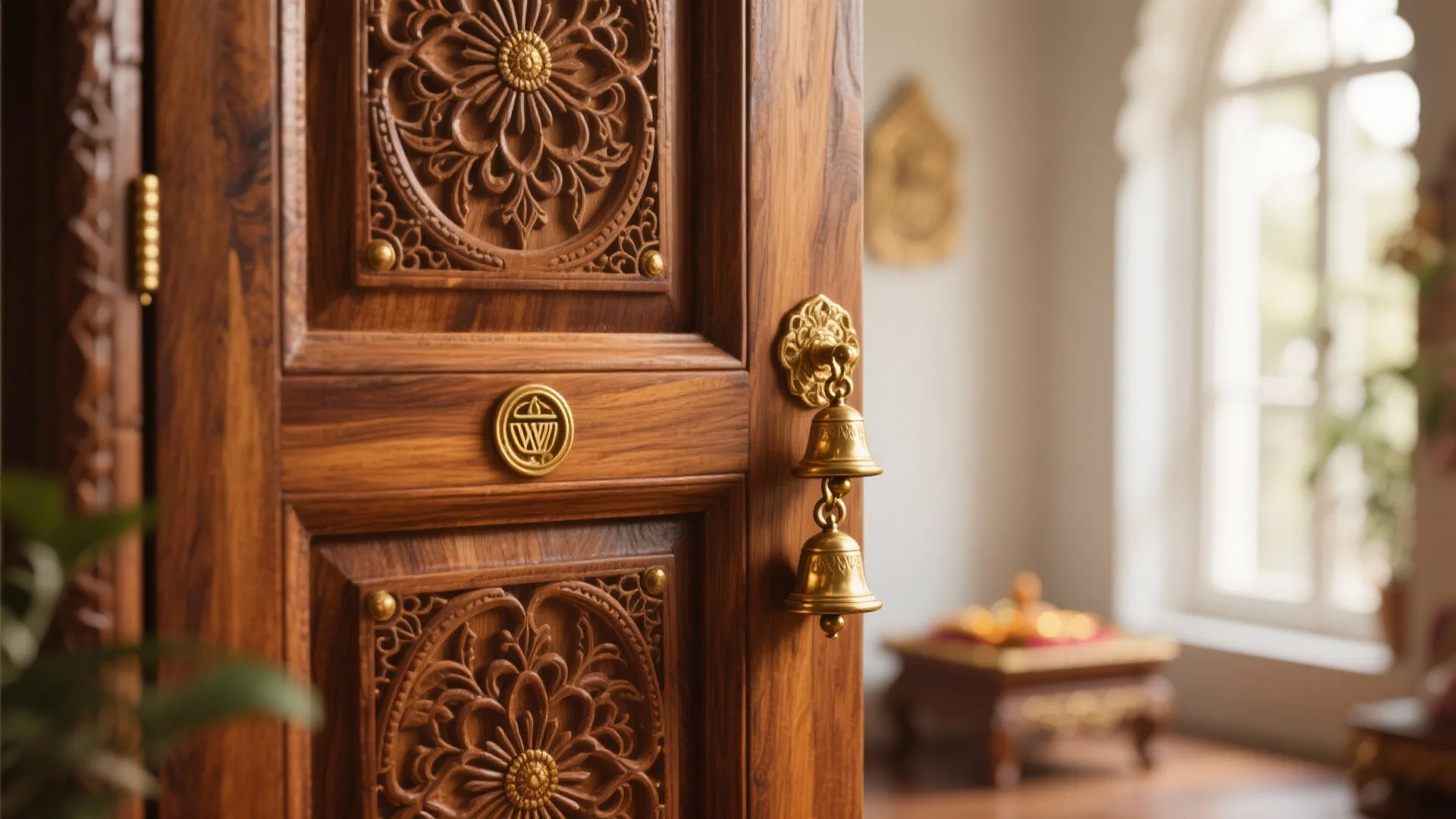 Intricate Wooden Bell Panels