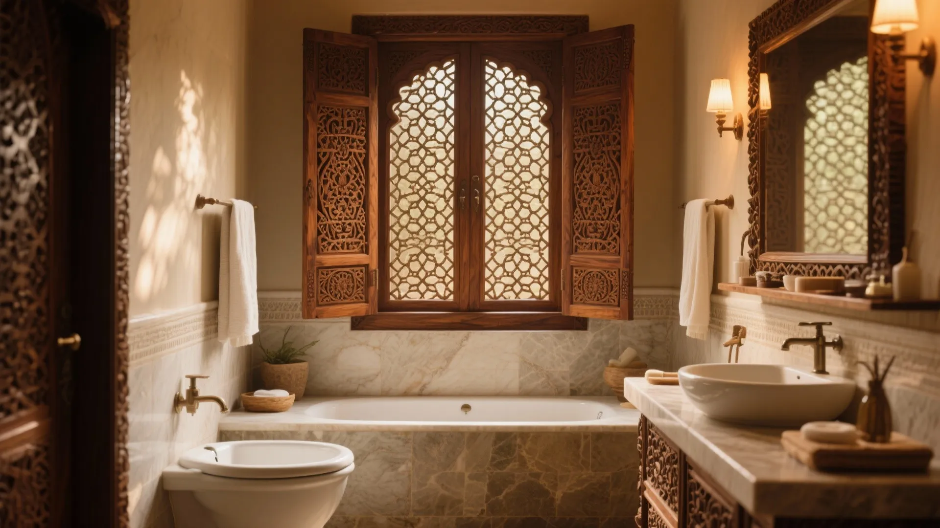 Carved Wooden Jali for Warmth