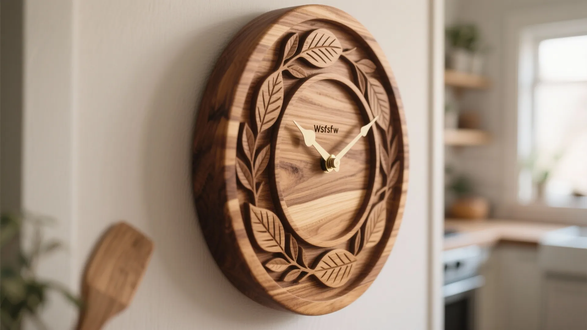Nature-Inspired Wooden Clock