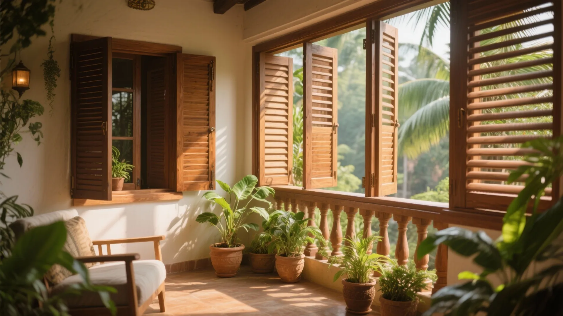 Wooden Louver Shutters for Privacy