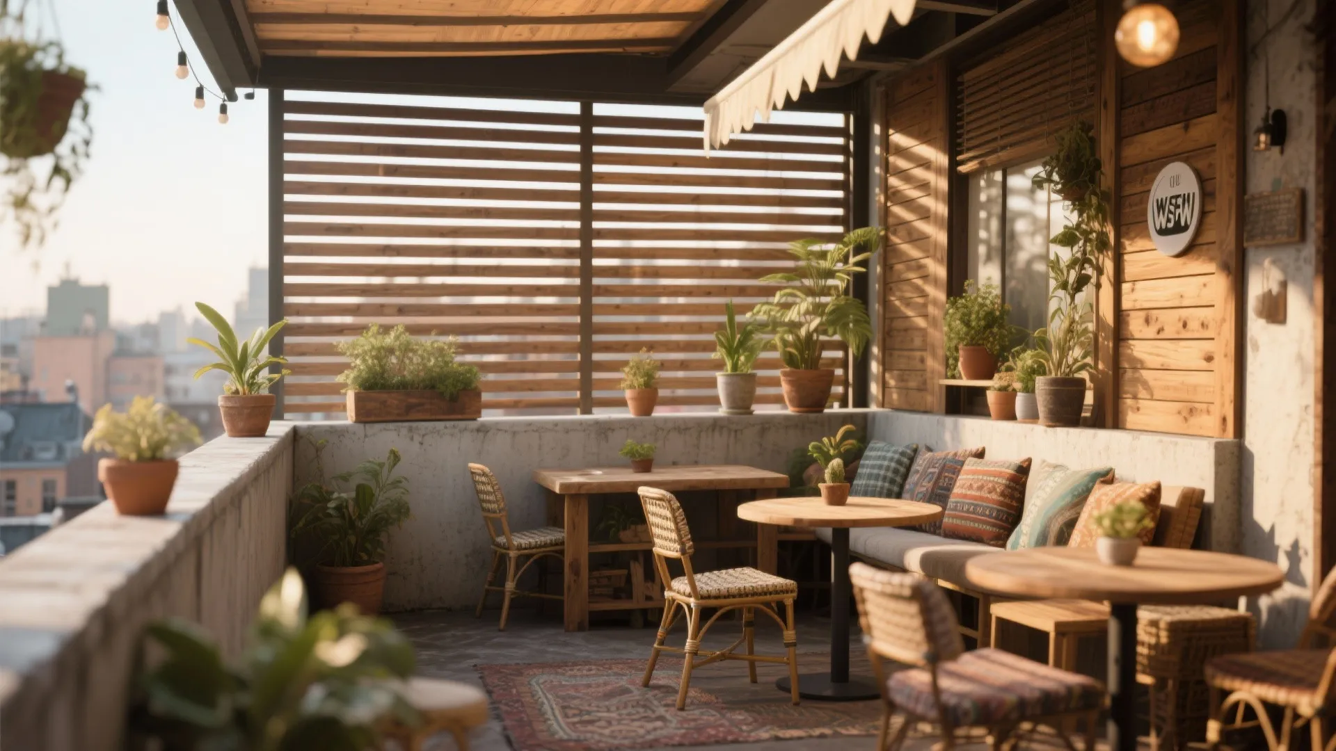 Louvered Wooden Screens