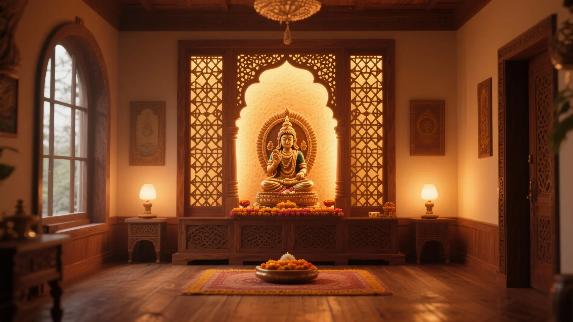 Backlit Wooden Panel