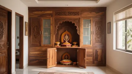 5 Wooden Pooja Room Designs for Home