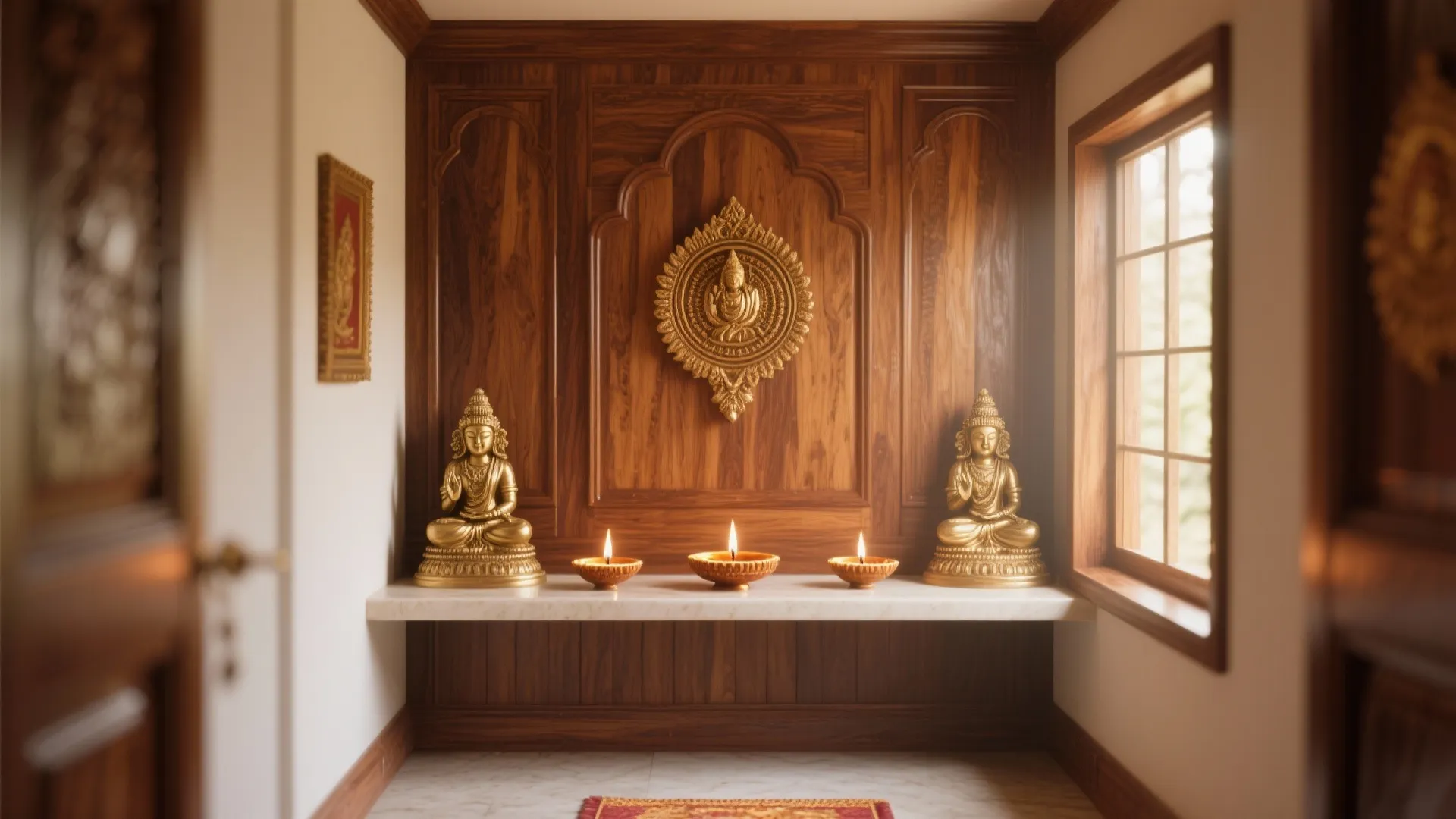 Elegant Wooden Panel Backdrop