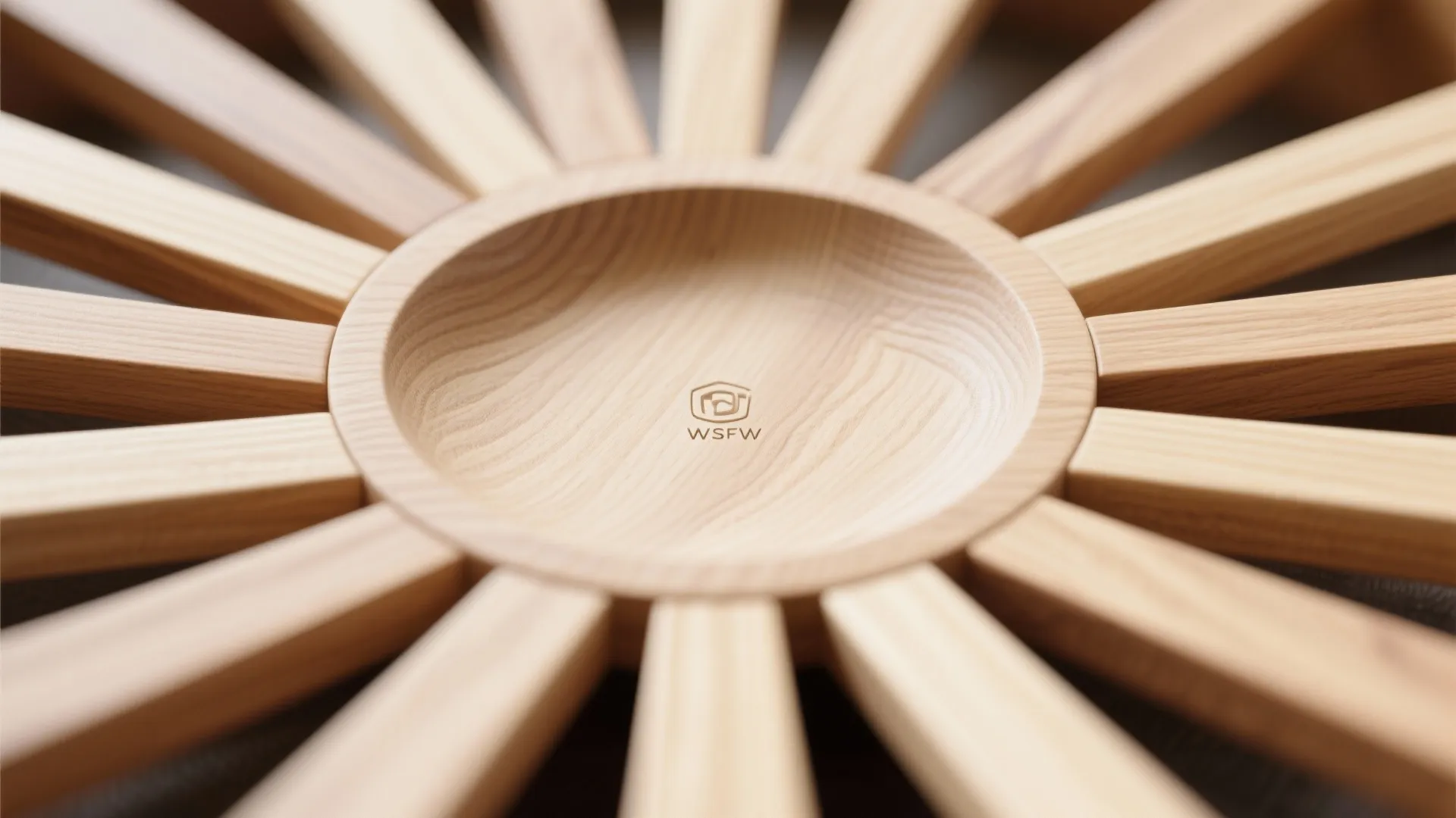 Warm Wooden Rays and Carved Centers