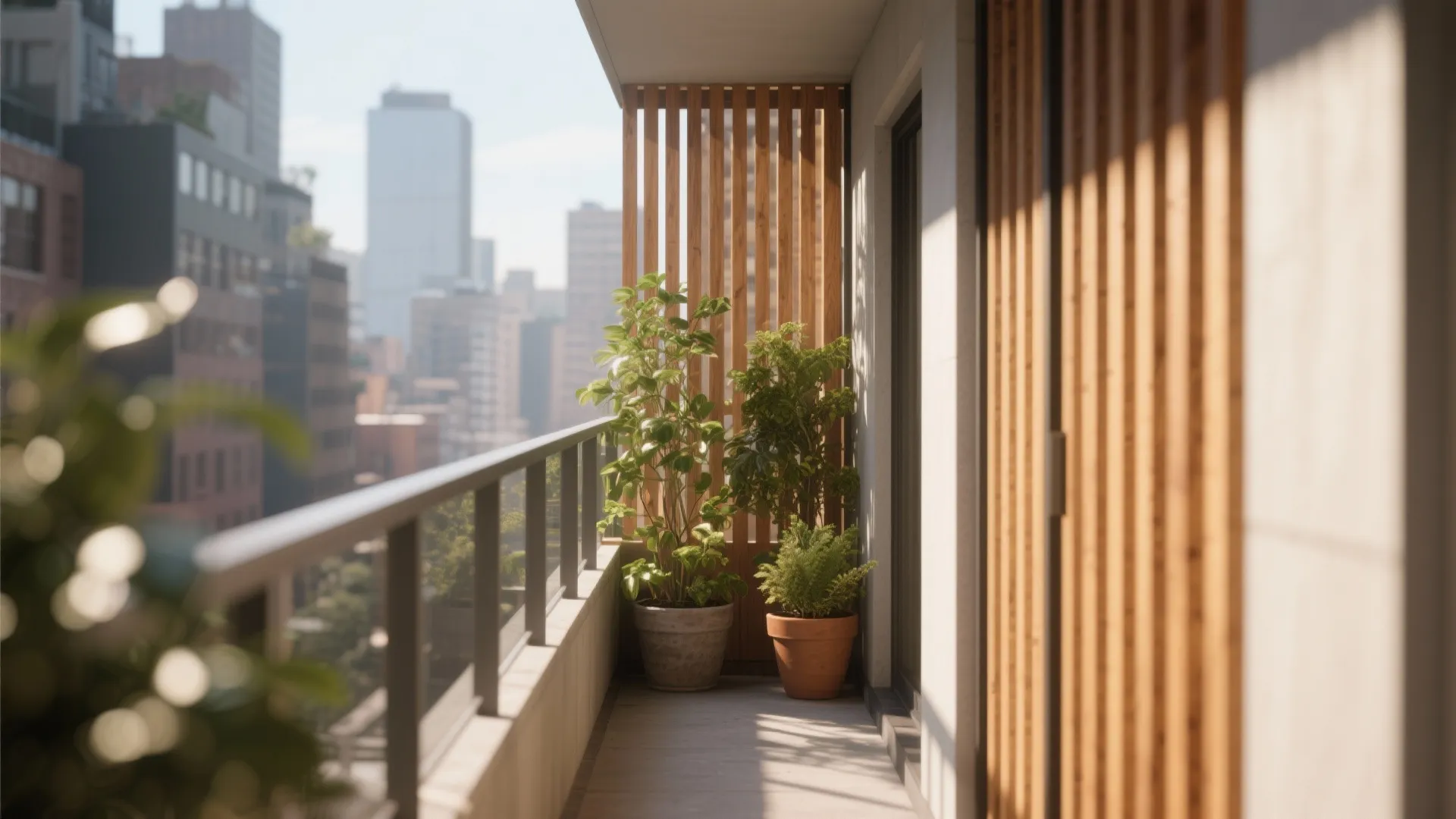 Wooden Slat Privacy Screens