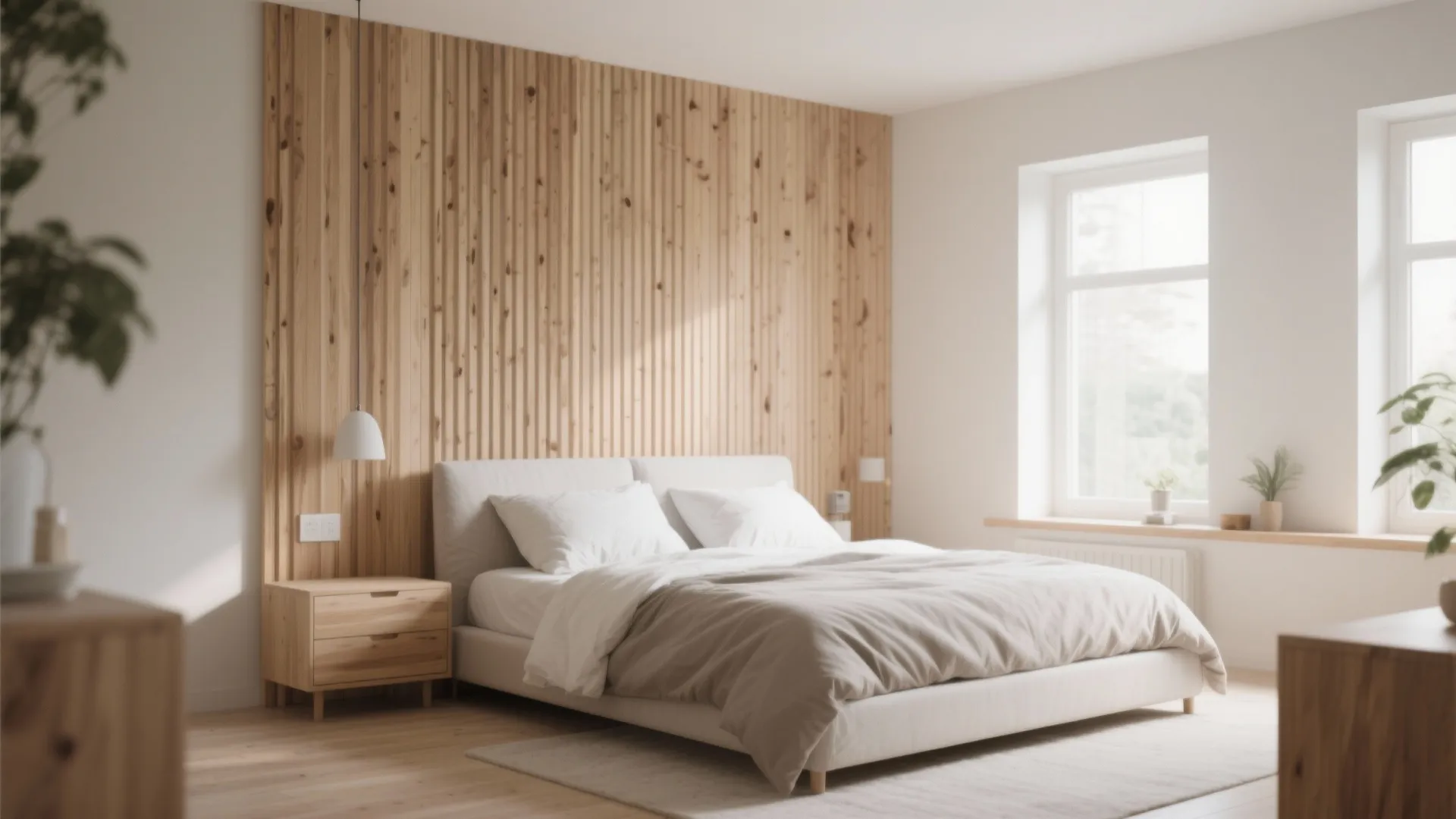 2. Wooden Slat Accent