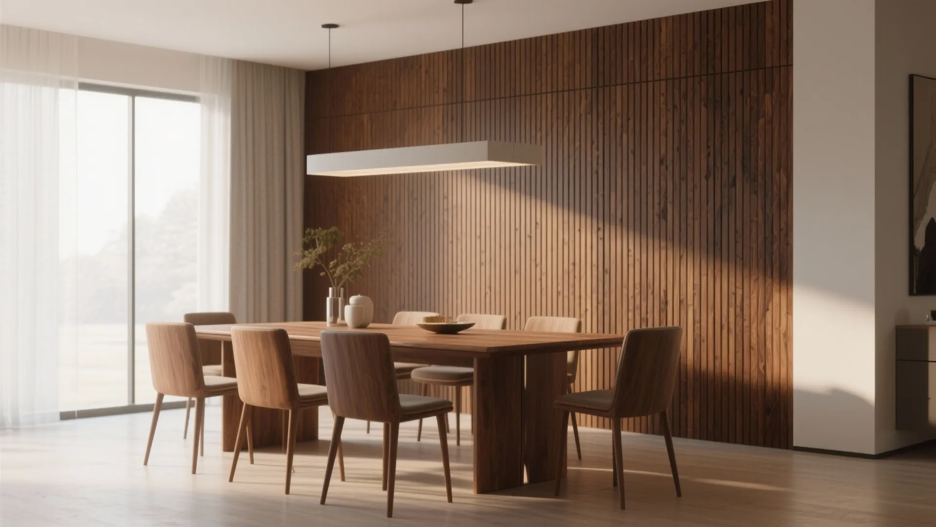 4. Wooden Slats or Paneling