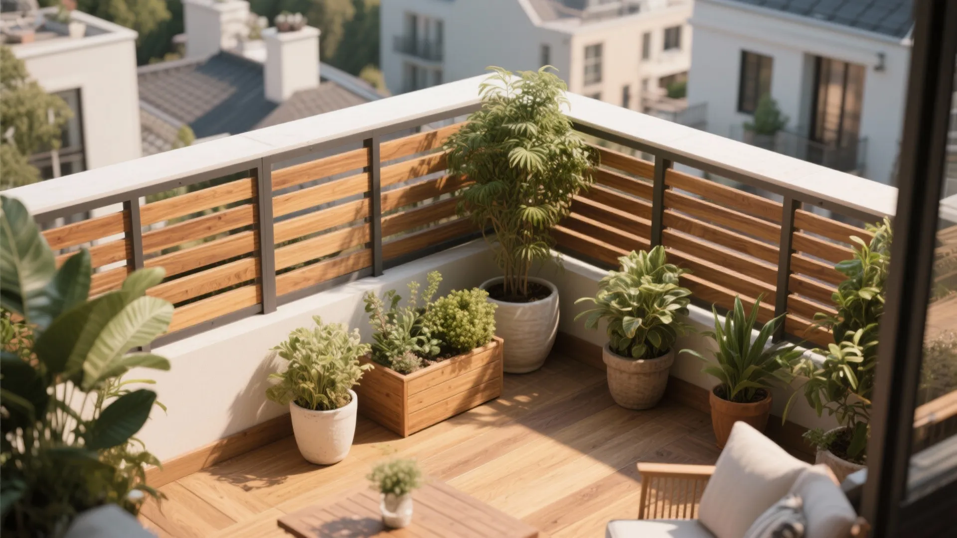 Wooden Slat Railings