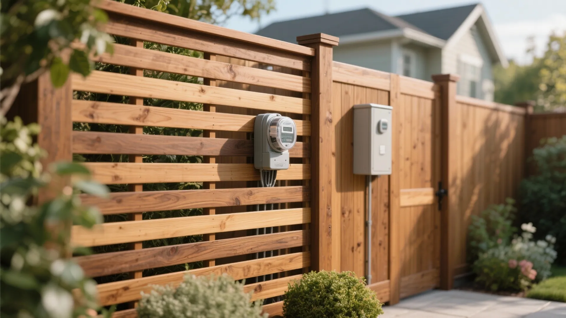 1. Wooden Slatted Screen