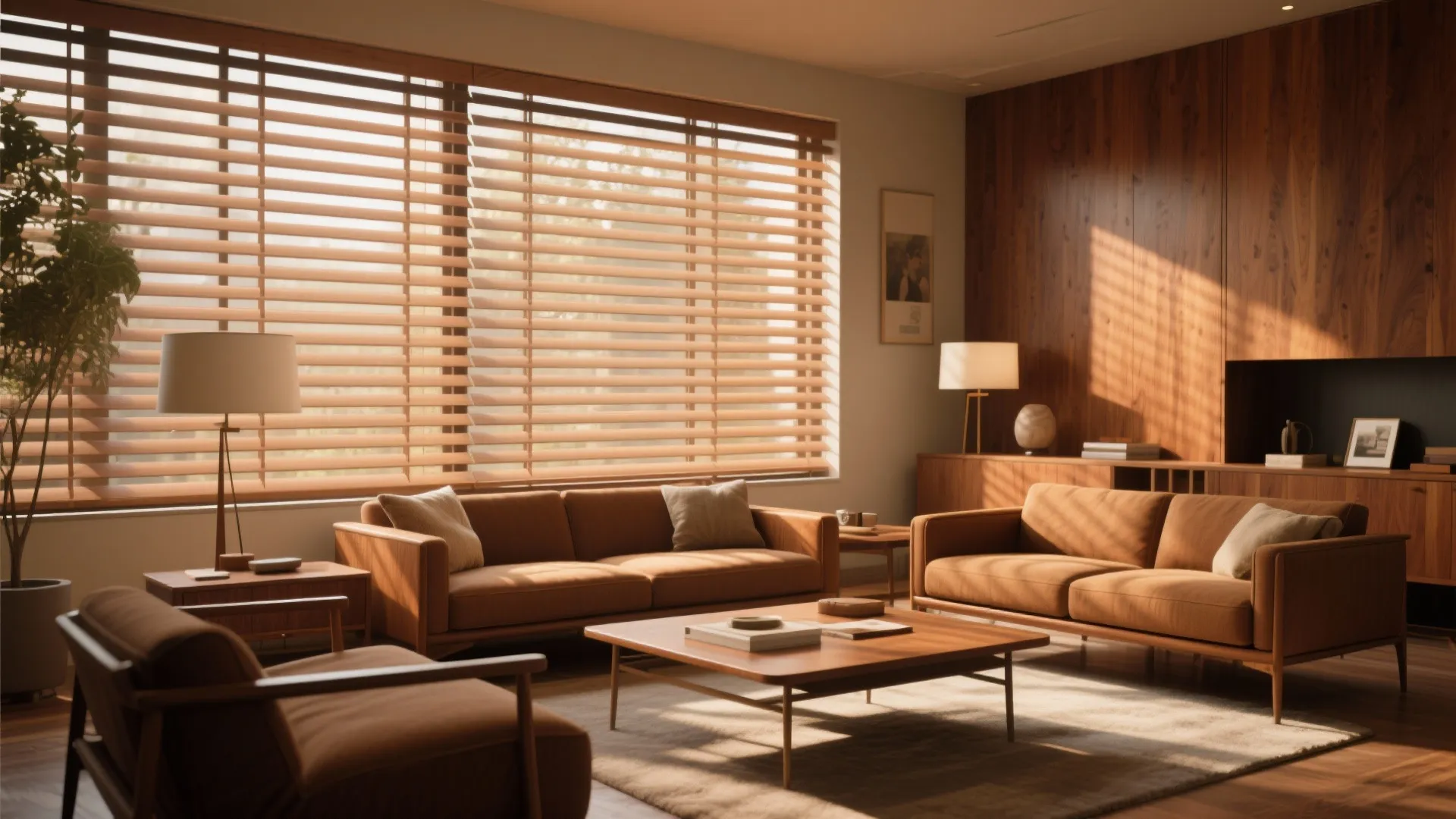 2. Wooden Venetian Blinds