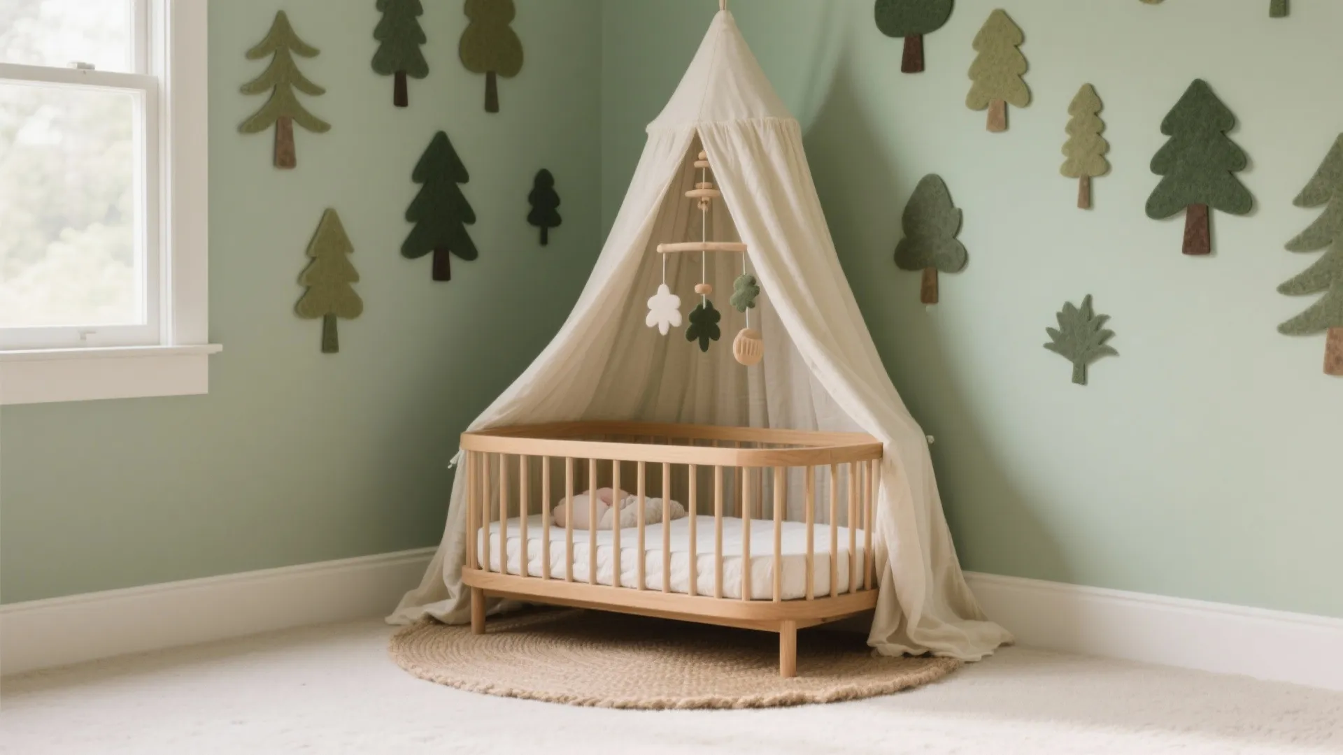 Gentle Woodland Theme in Muted Greens