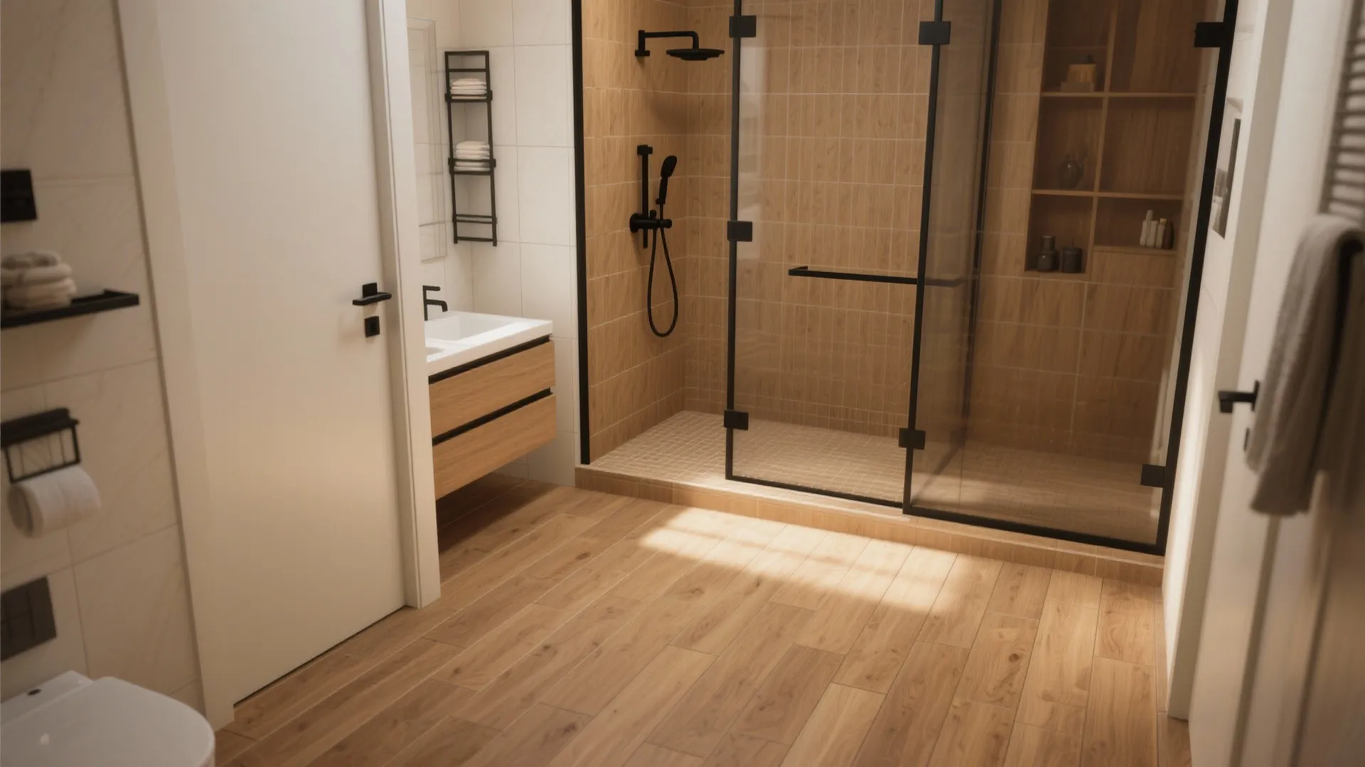 Wood-look porcelain for warmth without worry