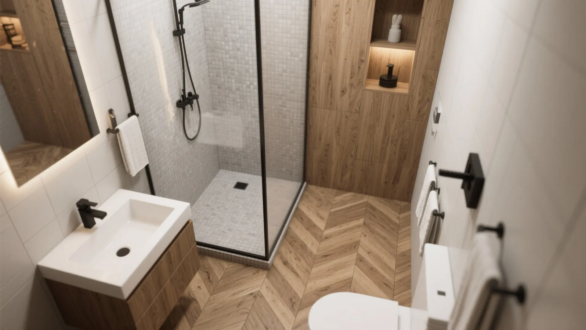 Wood-Look Porcelain in Showers and Floors