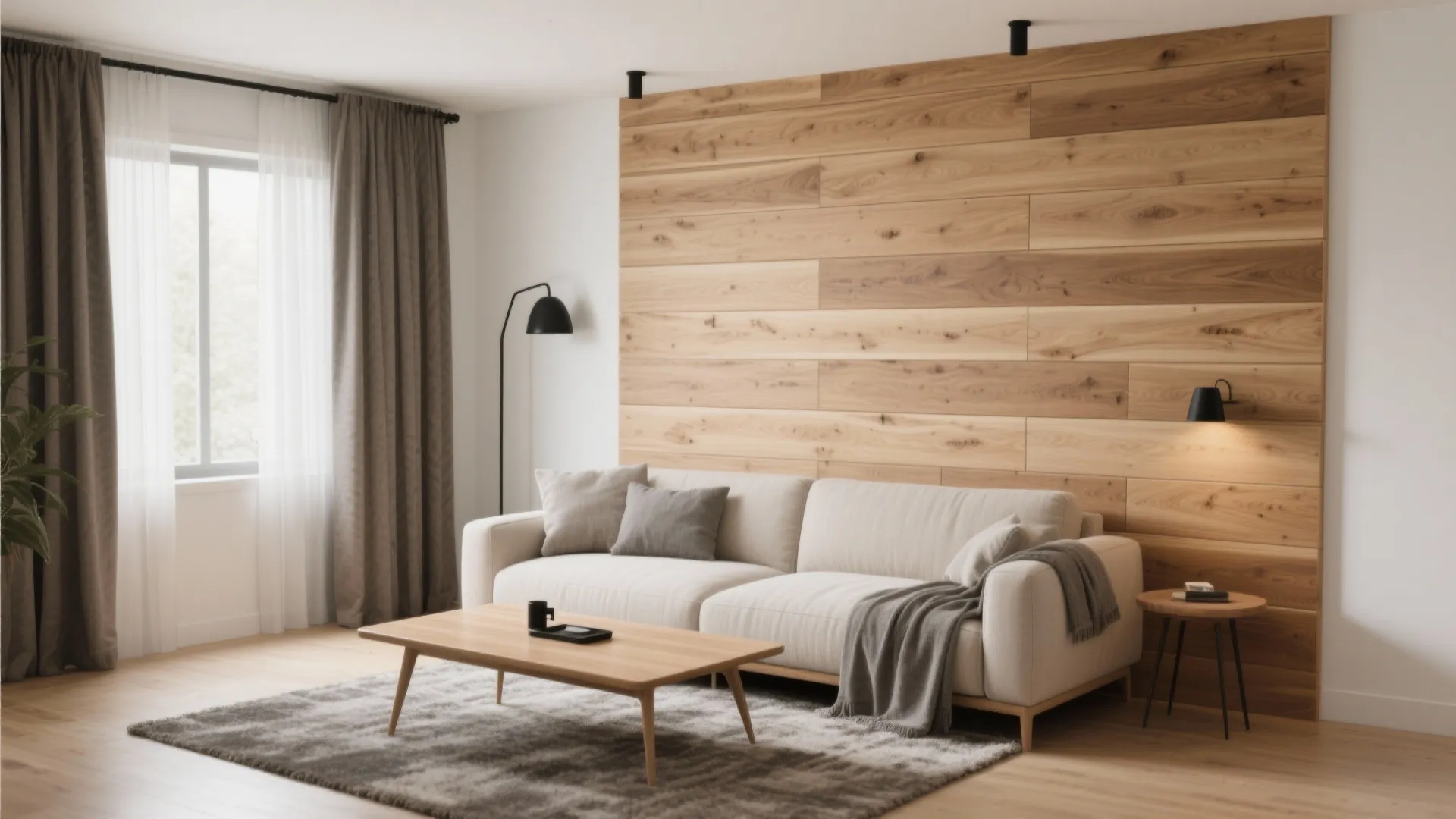 Wood-Look PVC Accent Wall for Warmth and Durability