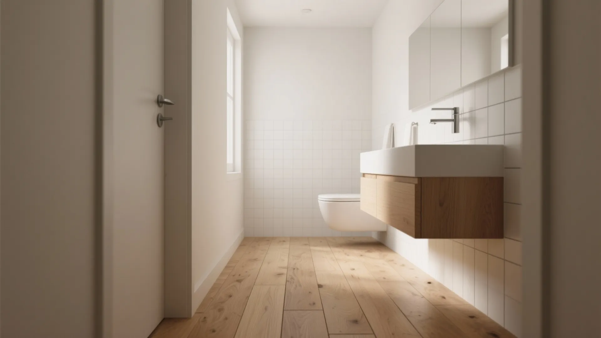 Warm Wood-Look Porcelain to Cozy Up Minimalism