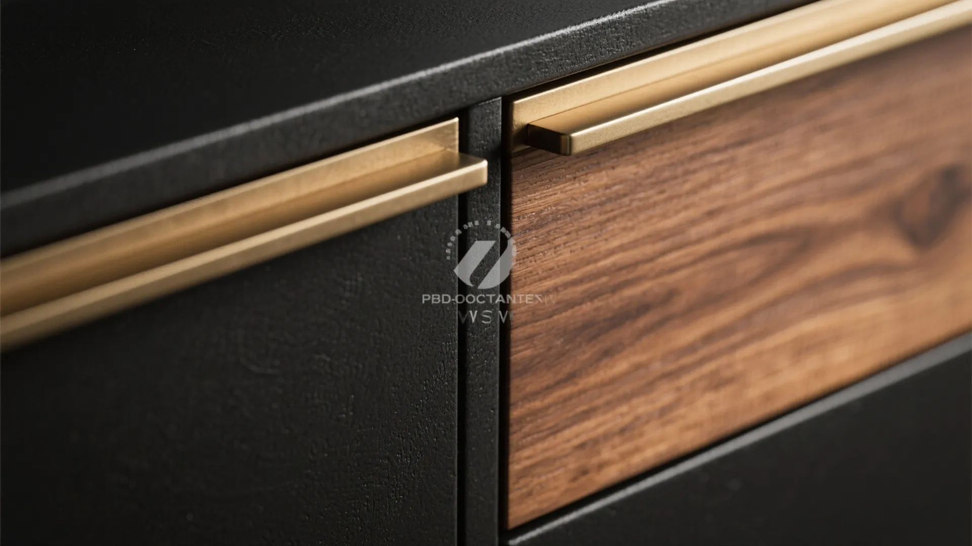 3. Pair Black Walls with Warm Woods and Metals