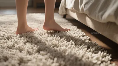 Cozy Bedroom Rug with Soft Texture