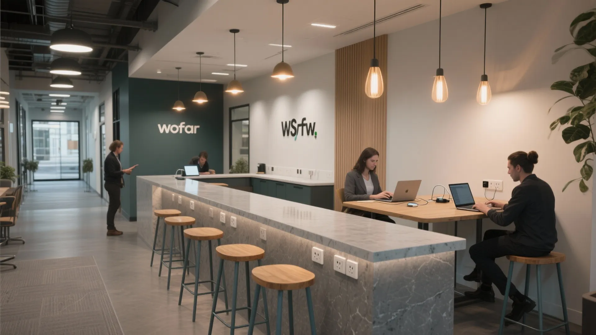 5. Welcoming Work Nooks and Communal Surfaces