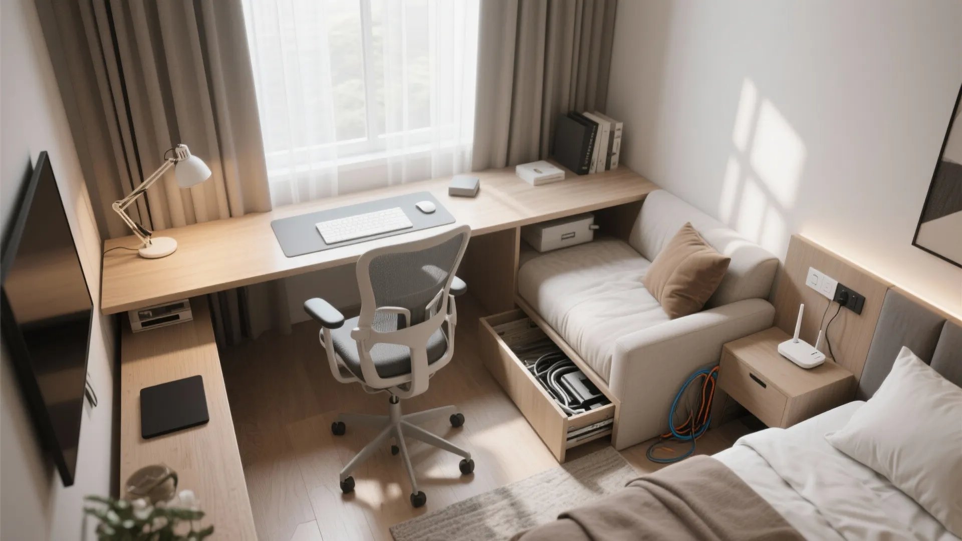 5. Flexible work-and-play setups for longer stays