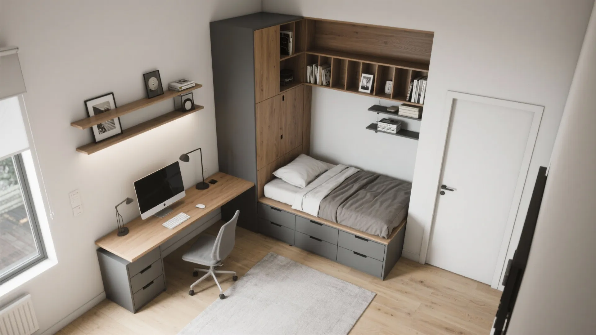 4. Multi-functional work-sleep nook