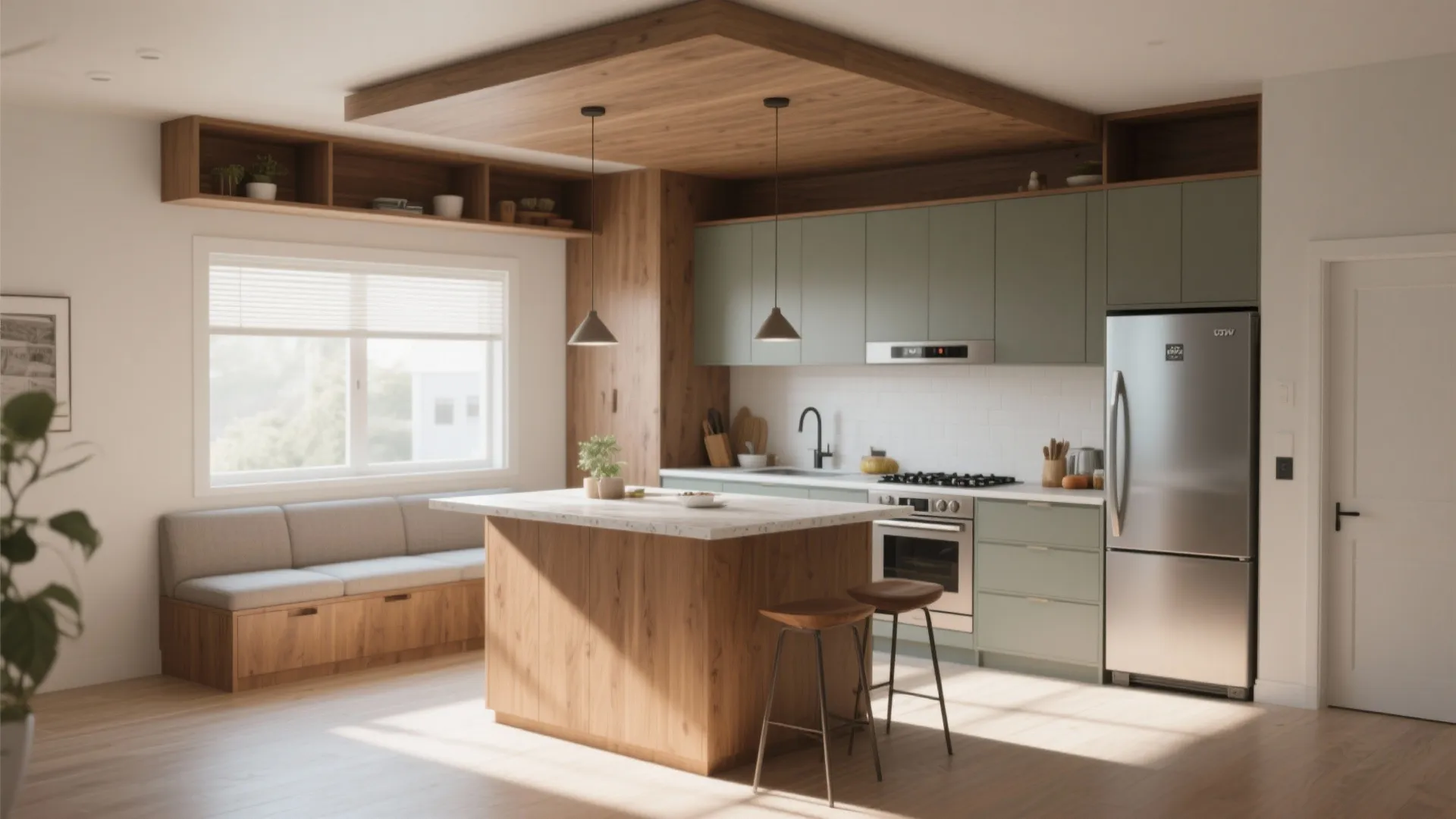 1. Reimagine the work triangle with a mini island