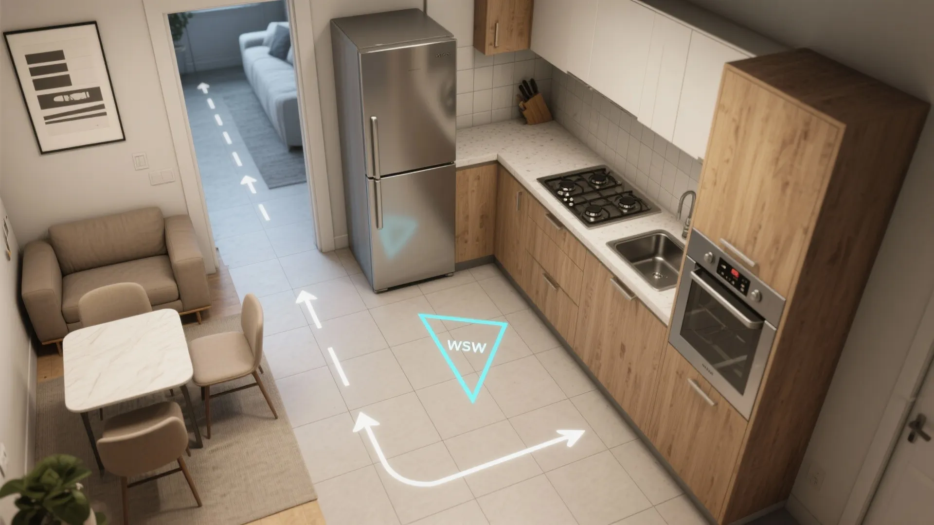5. Define traffic and the work triangle
