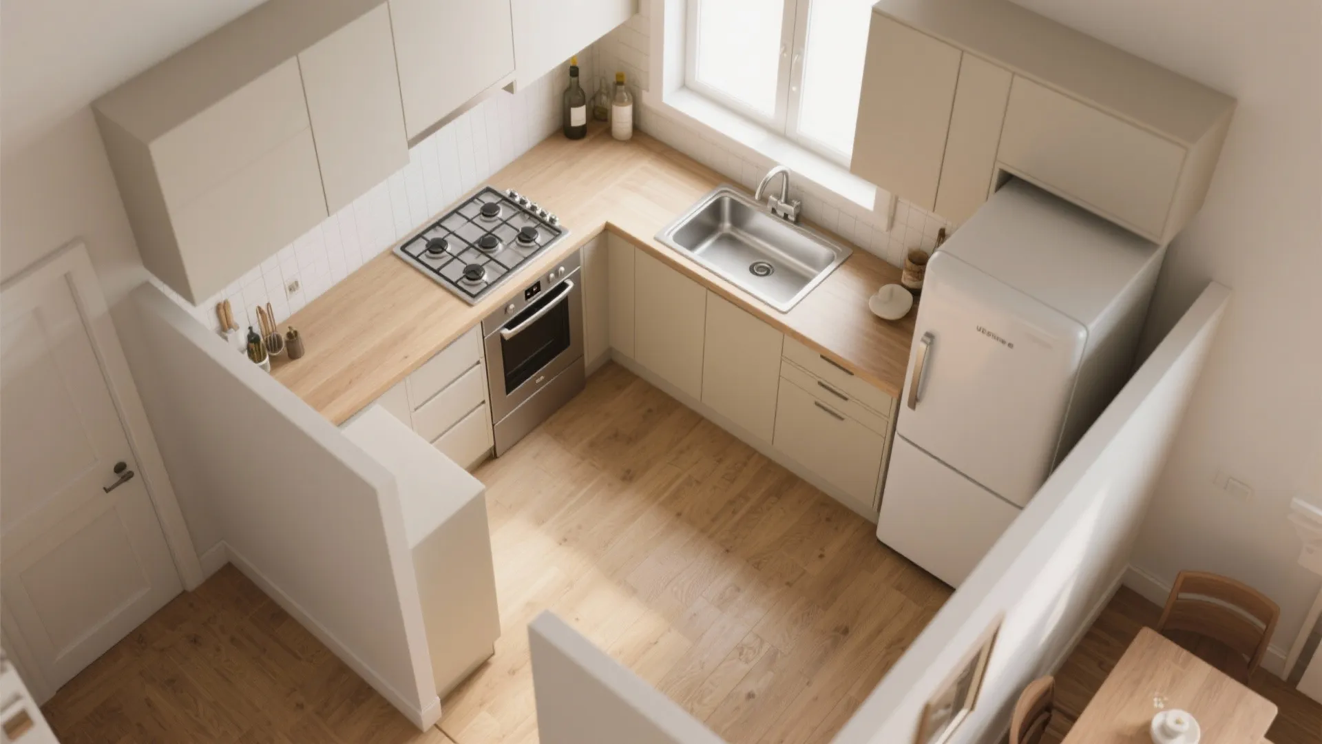 Keep the work triangle short but flexible