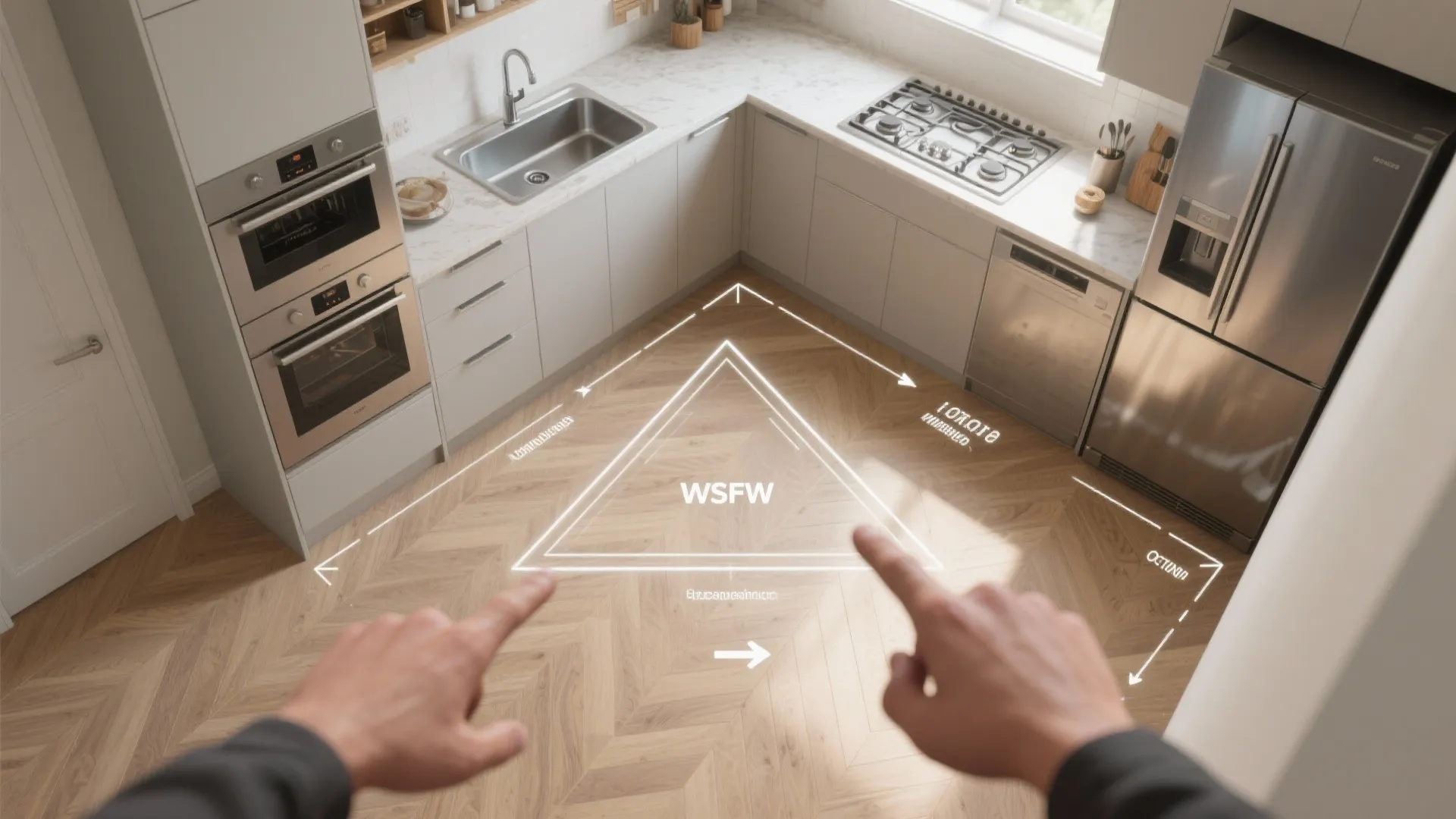 2. Plan cabinet placement around workflow