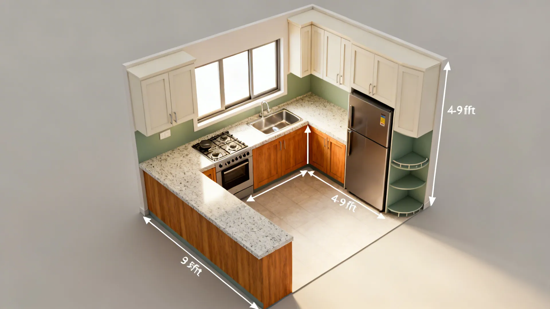 U- or L-Shaped Work Triangle for Efficient Flow