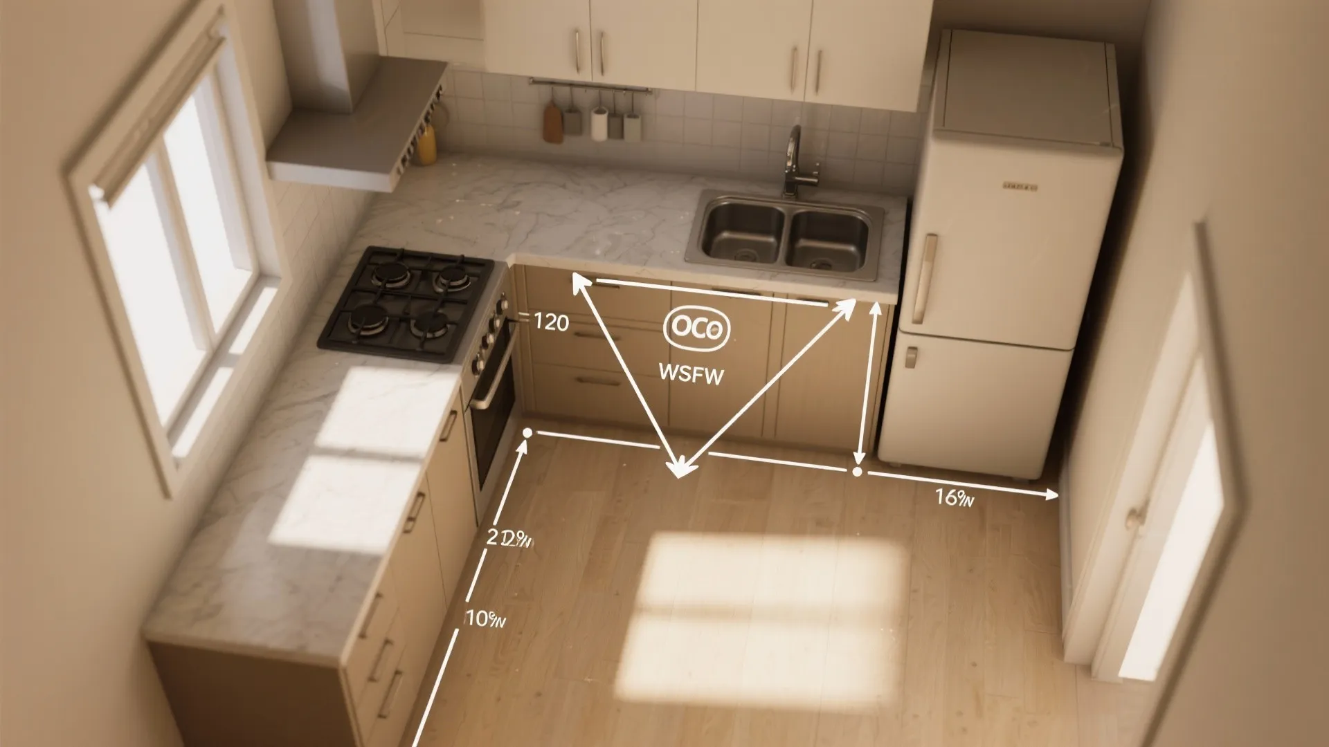 1. Work with the 48-inch work triangle