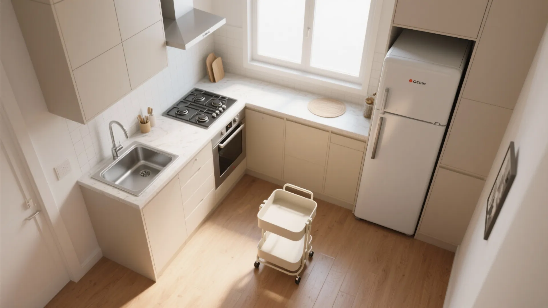 3. Optimize layout with a focused work triangle