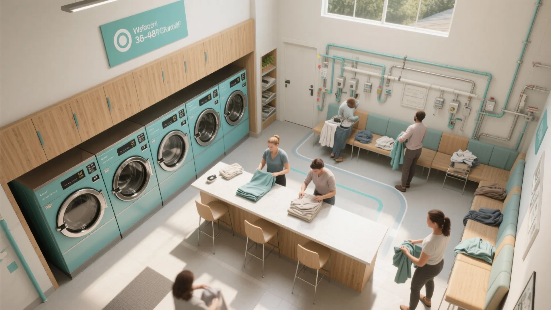 3. Smart workflow: folding stations and seating