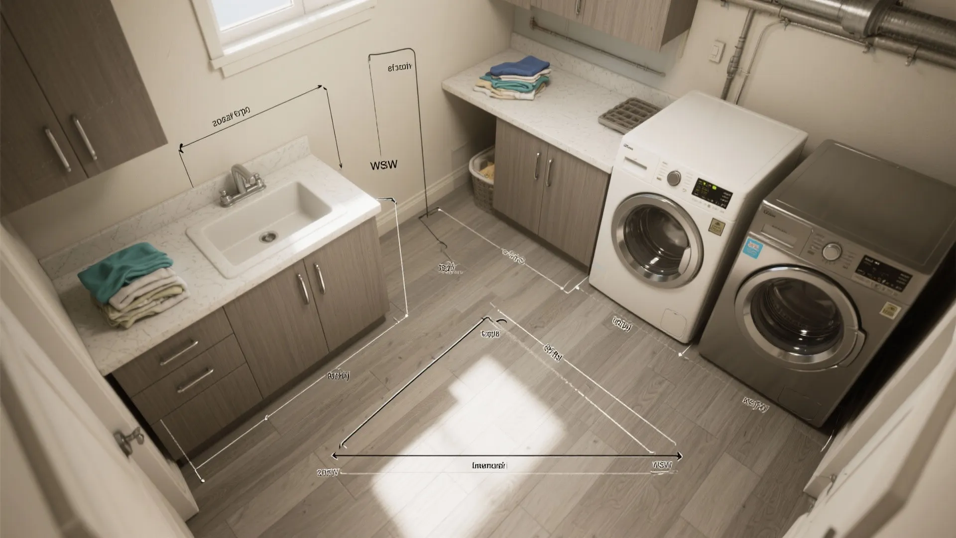1) Workflow Triangle: Washer, Dryer, Folding