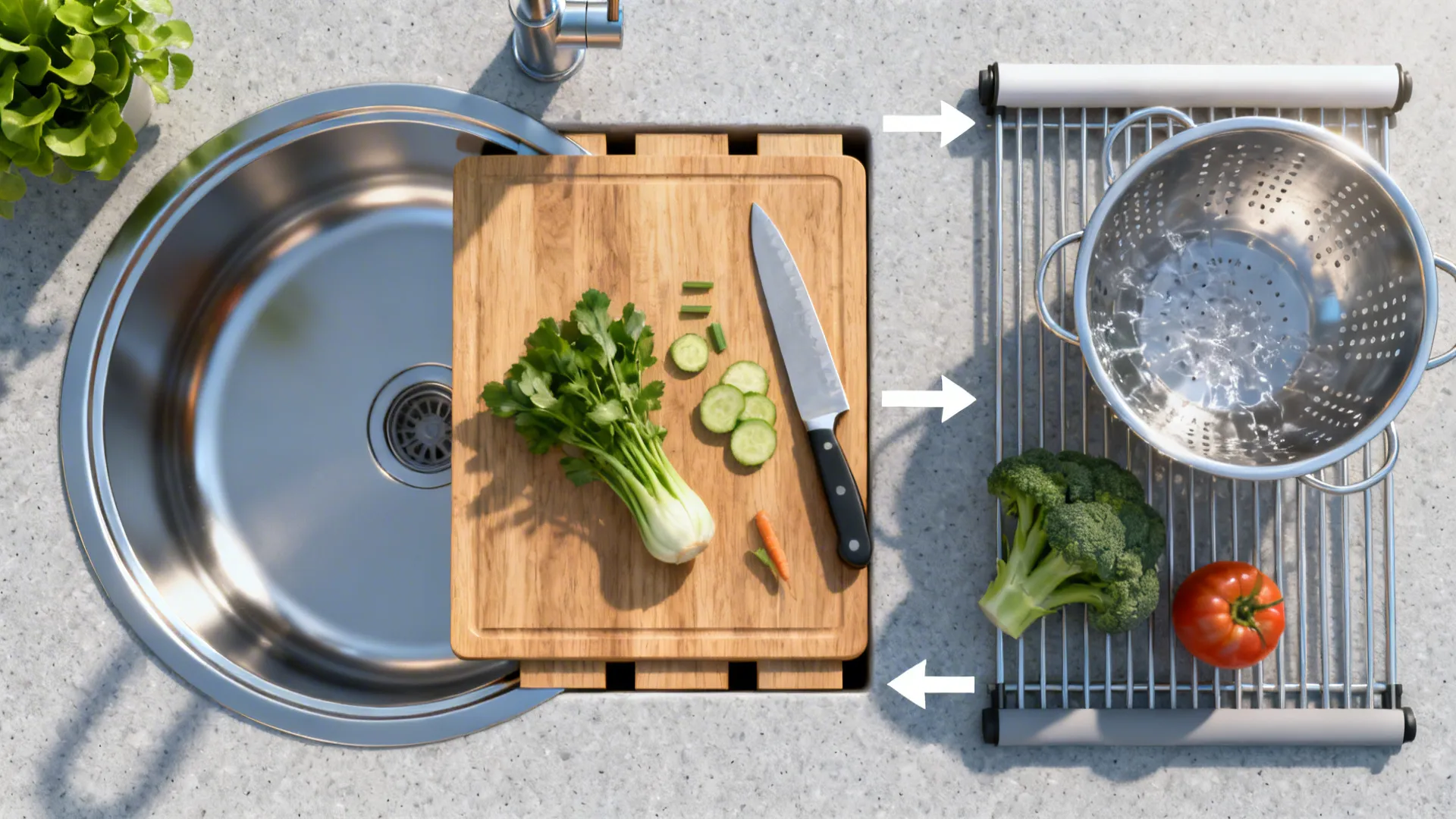 1) Workstation Sink with Accessories