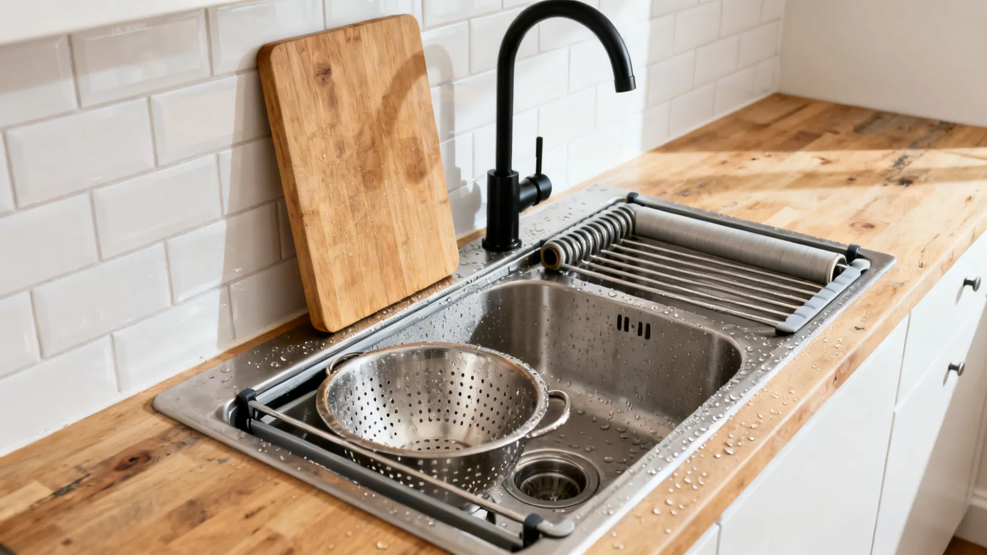 Workstation Sink with Sliding Accessories