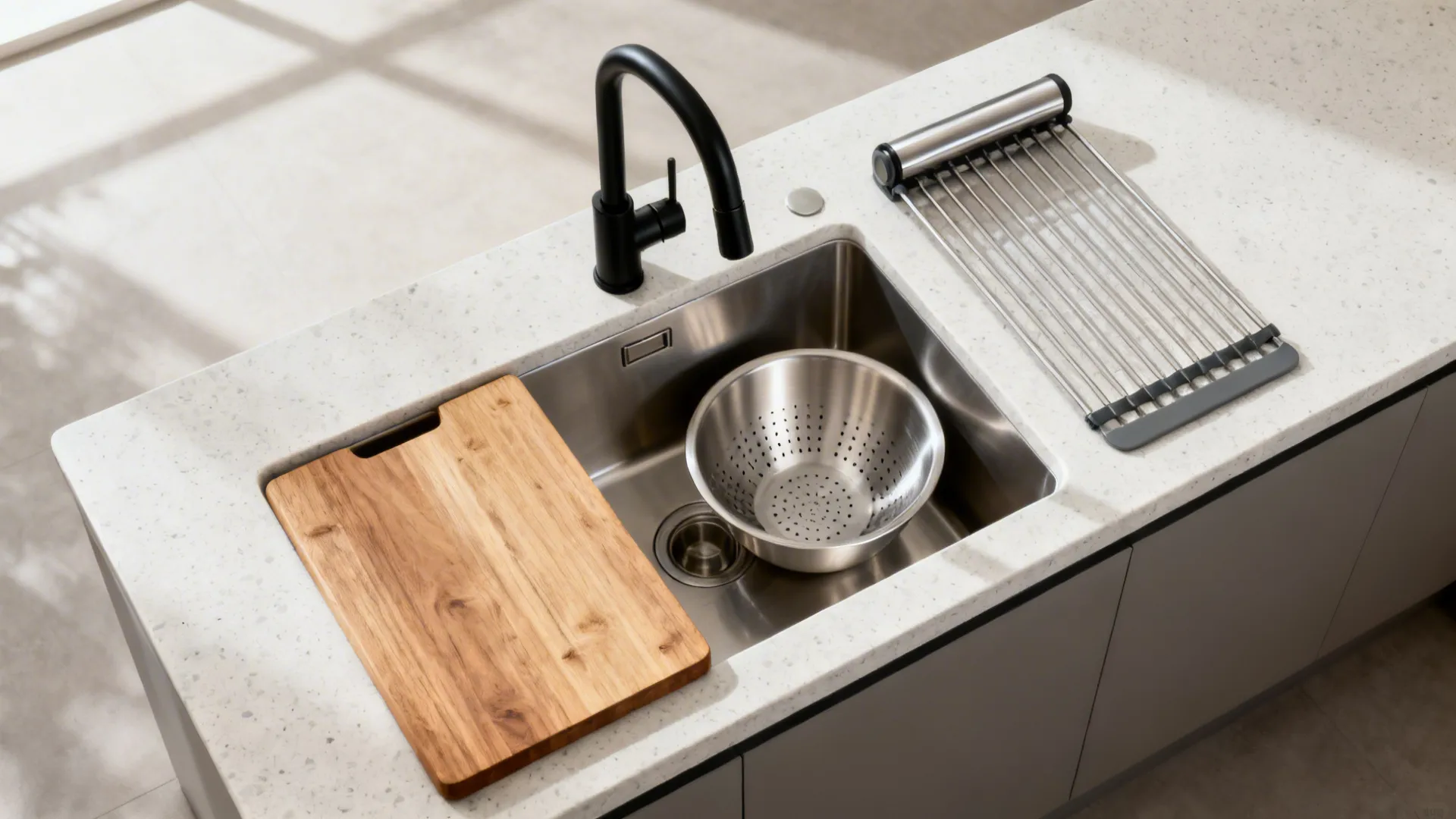 Integrated workstation sinks