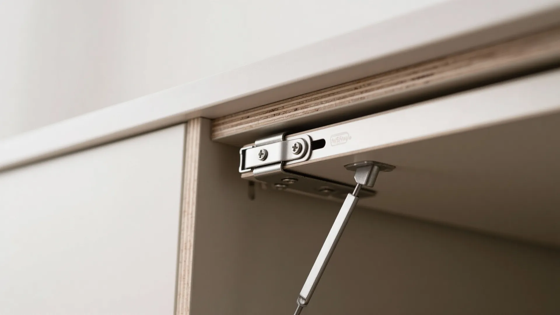 1) Tall side cabinetry + hinged worktop