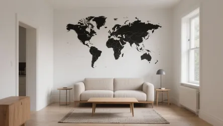 5 World Map Design for Wall Ideas