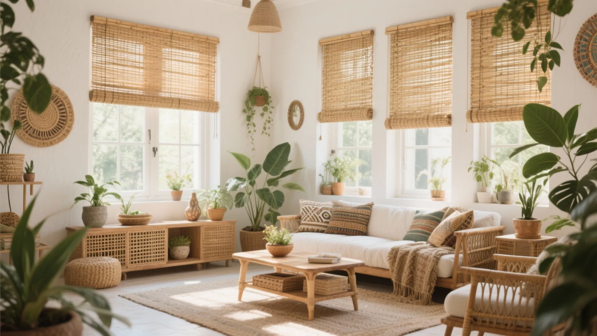 6. Woven Bamboo Shades