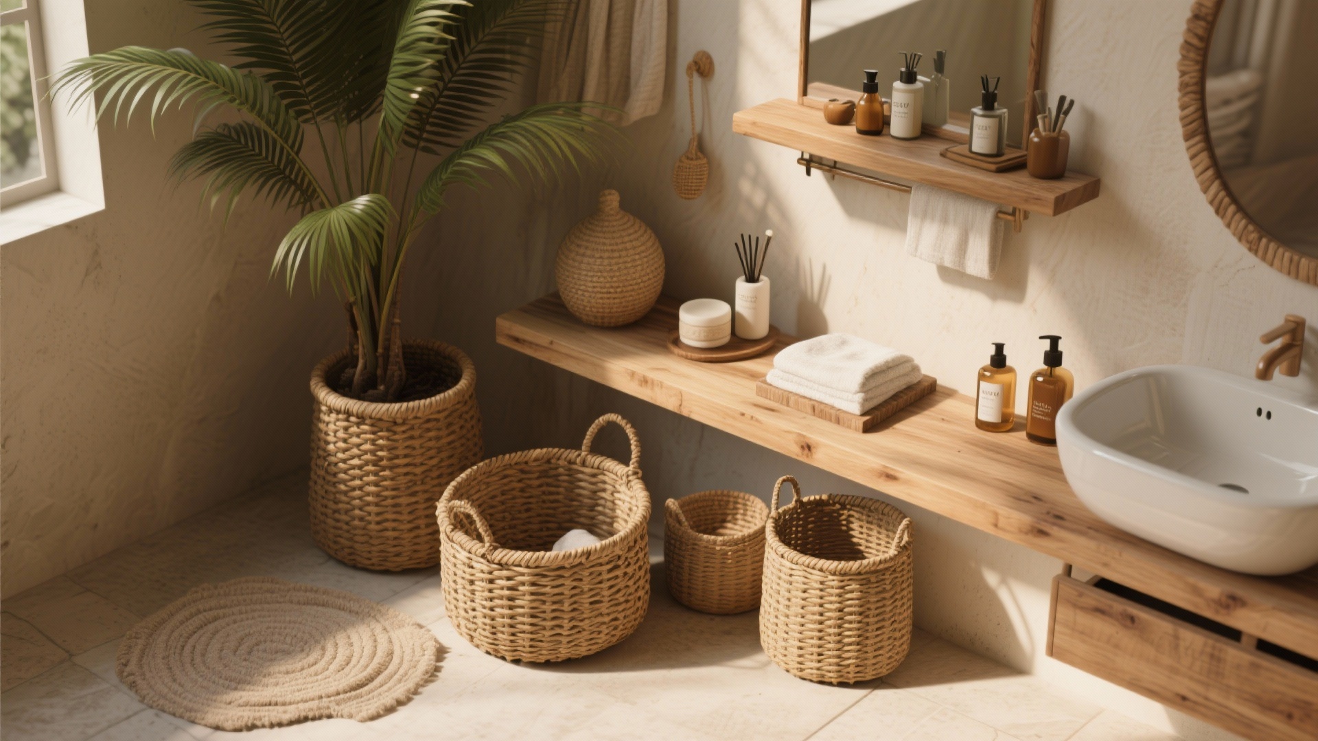 10 Jungle Bathroom Ideas for a Tropical Retreat - Urban Jungle Textured Bathroom Ideas