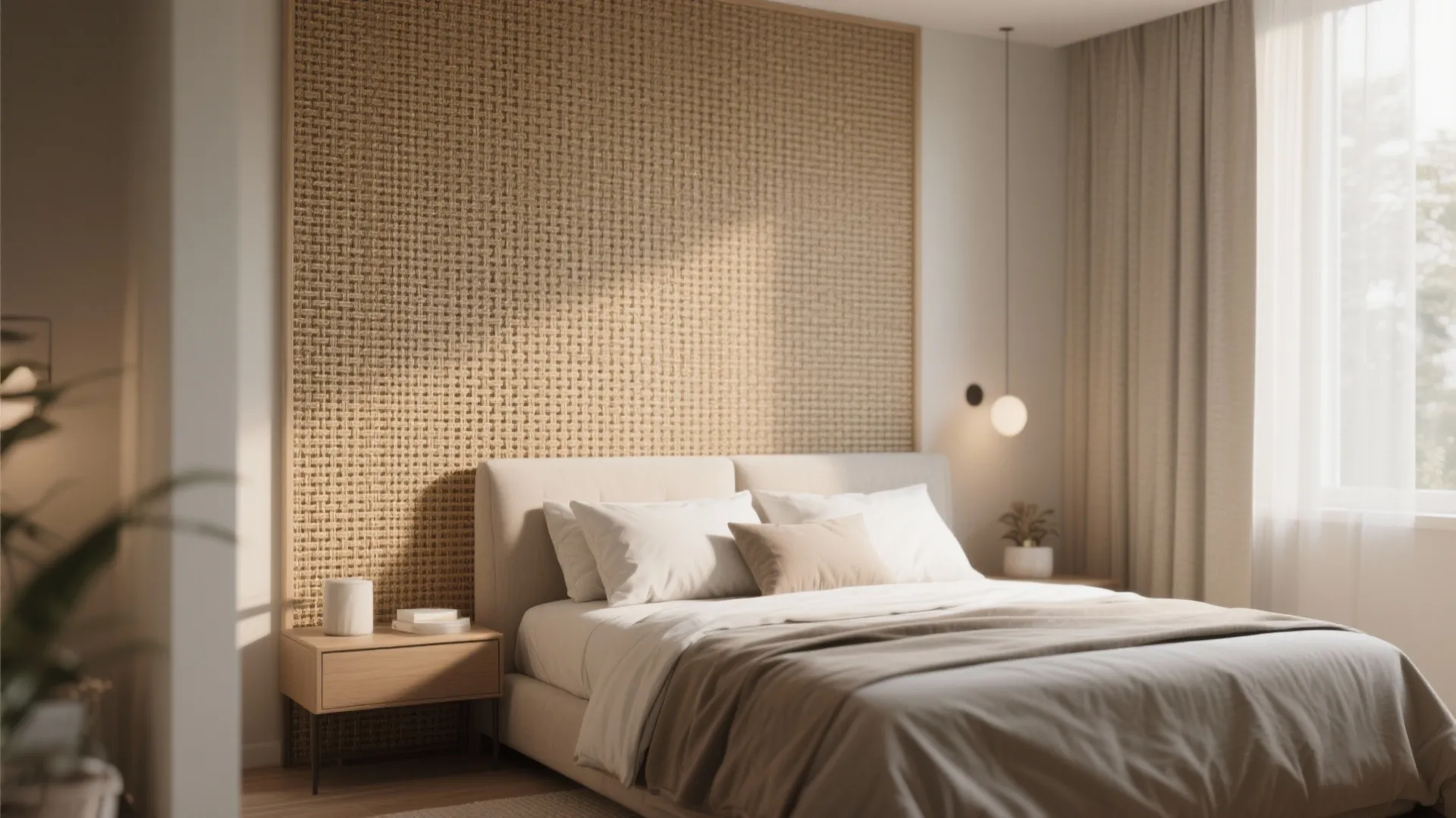 Tip 5: Bedroom Headboard Illusion