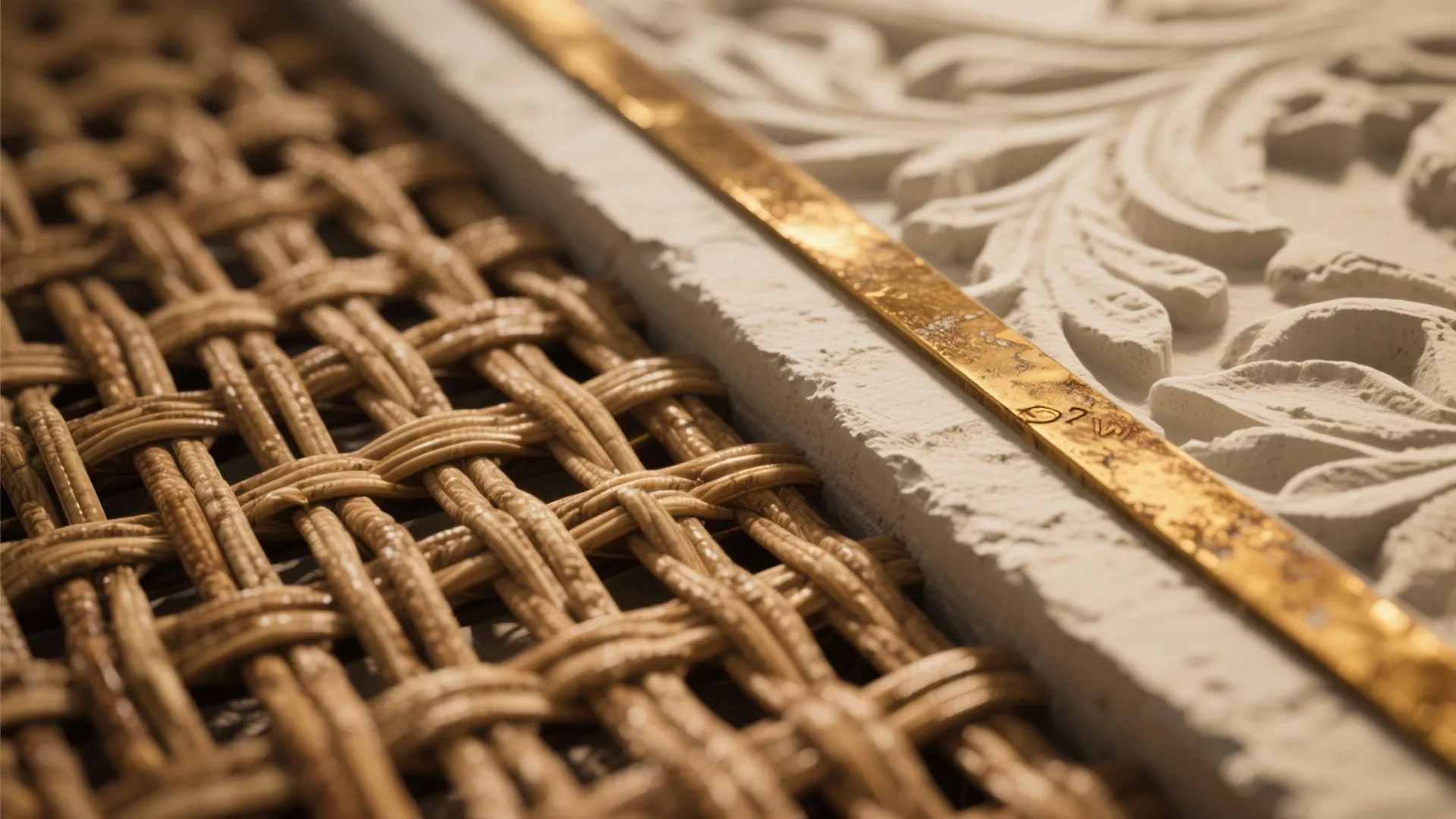 Textural Layers: Woven, Plaster, and Metal Reliefs