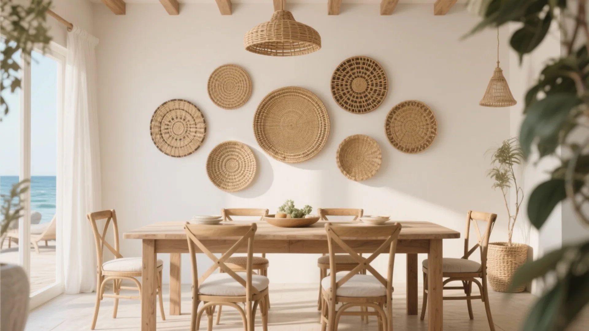 Woven Rattan Circles