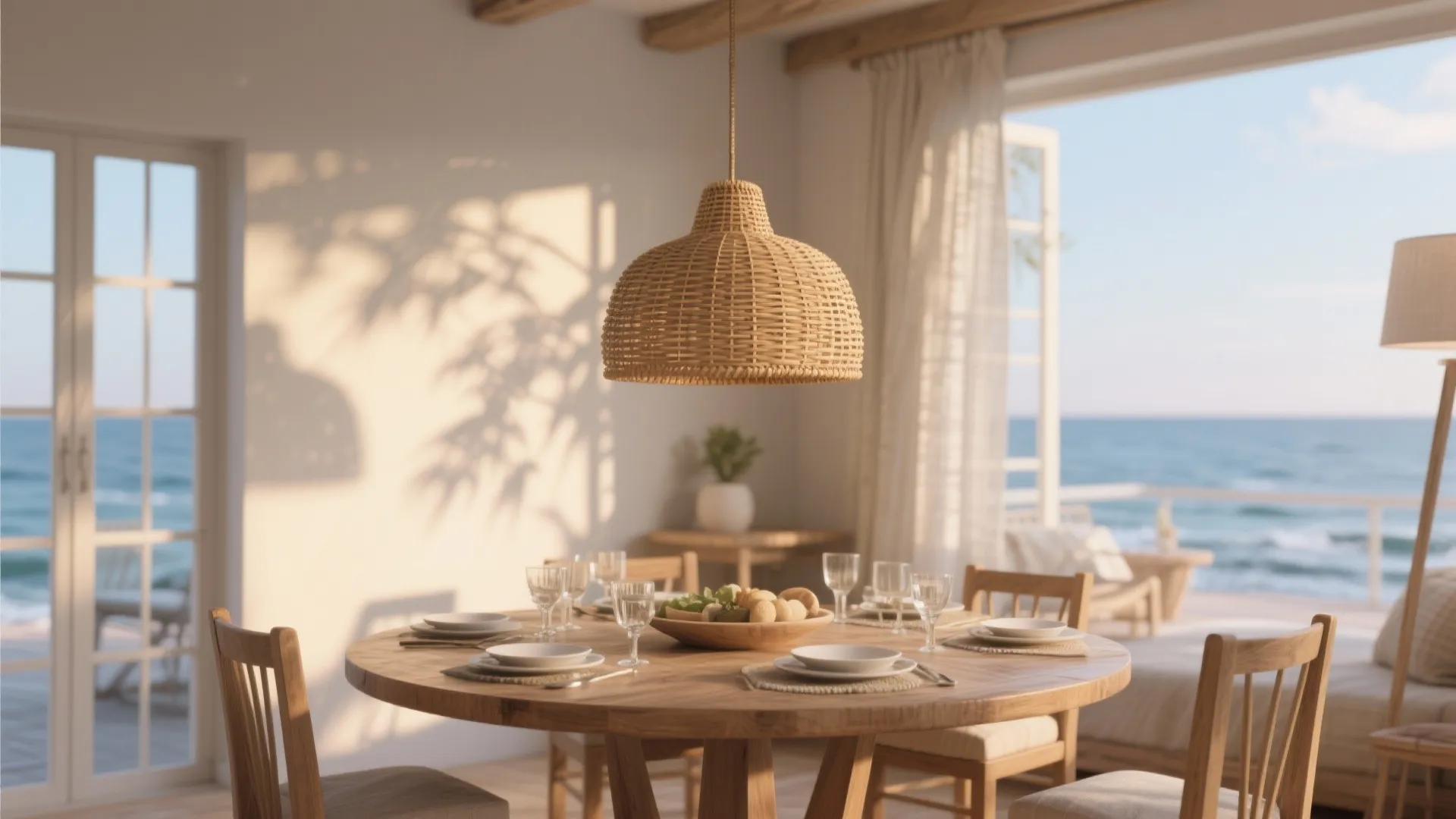 7. Woven or Rattan Shades