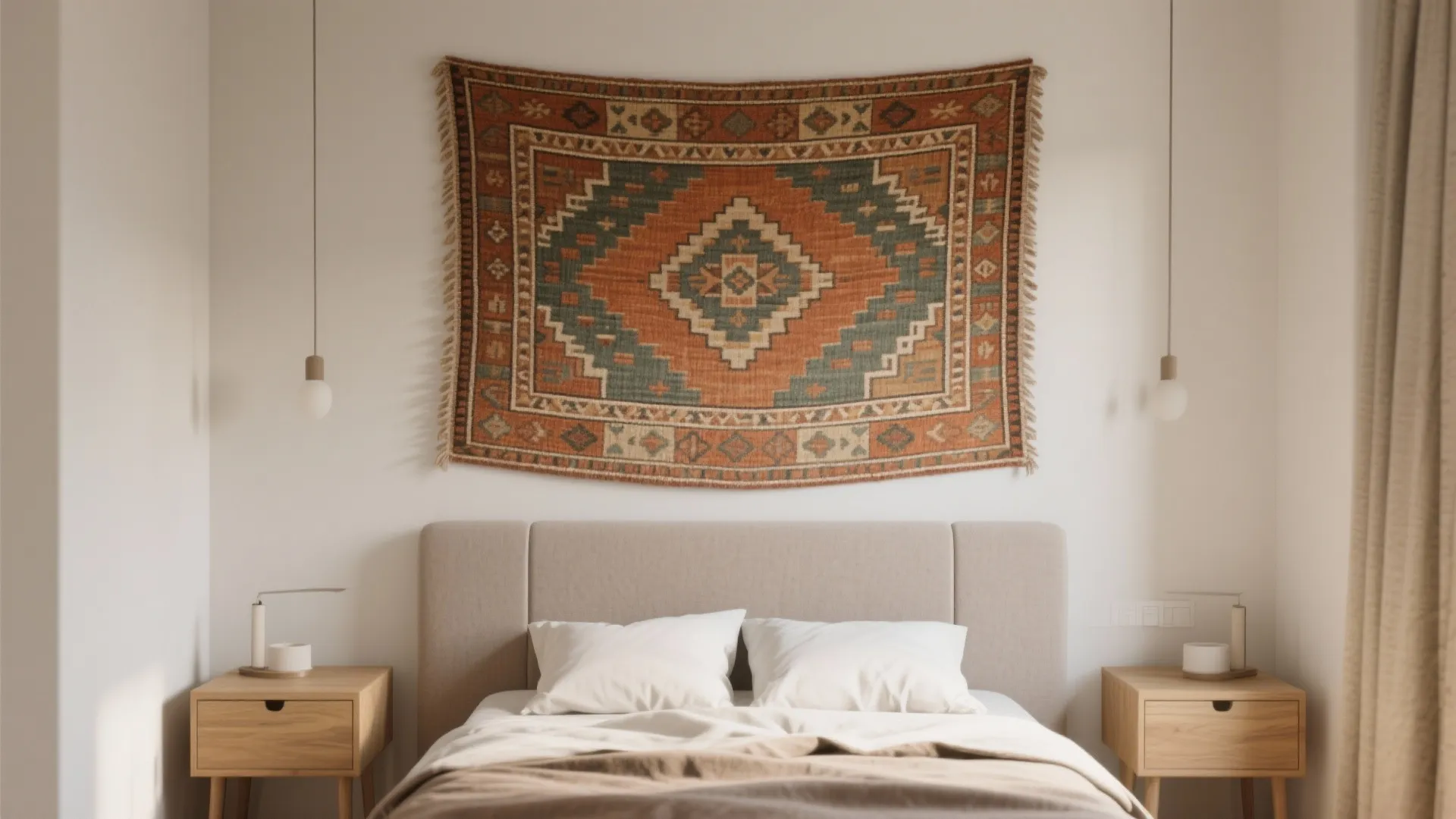 Idea 5: Soften with fabric panels or a woven textile