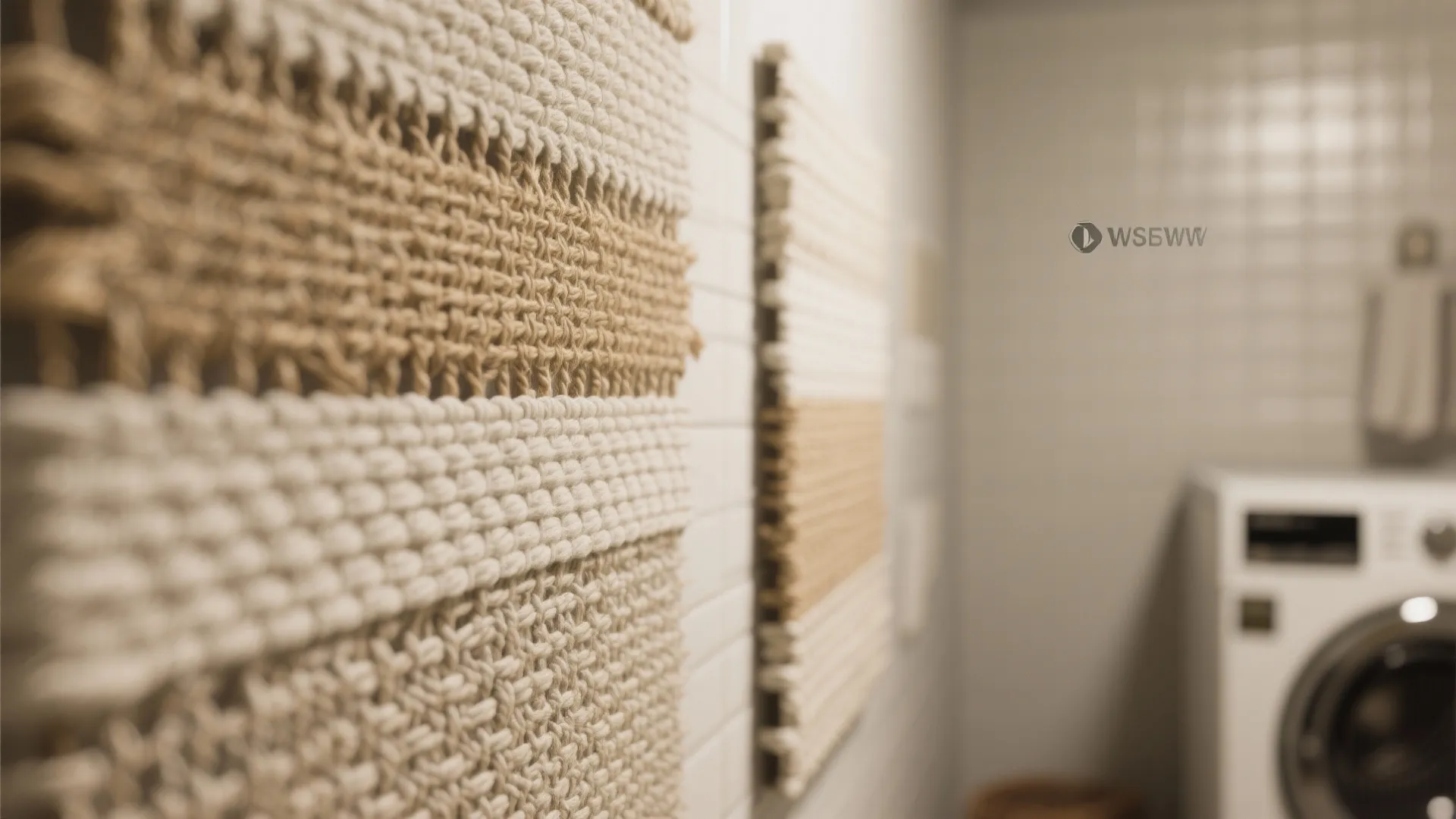 4. Textural layers: woven art and fabric panels