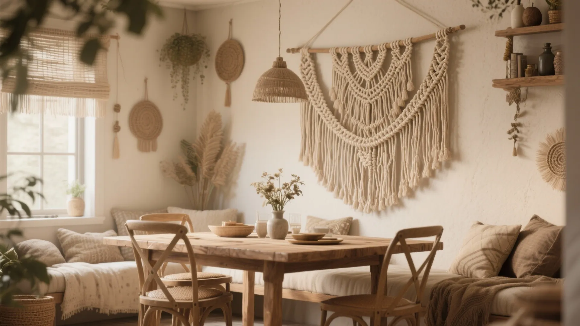 9. Woven or Textile Wall Hangings